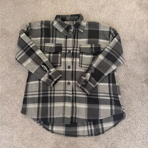 Forever 21 Black and Gray Checkered Shirt